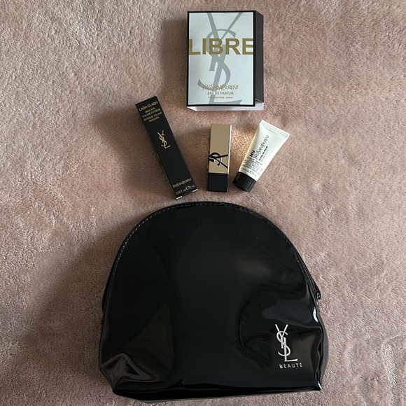 NWT YSL BEAUTE Cosmetic Bag with 4 mini products - Picture 2 of 14